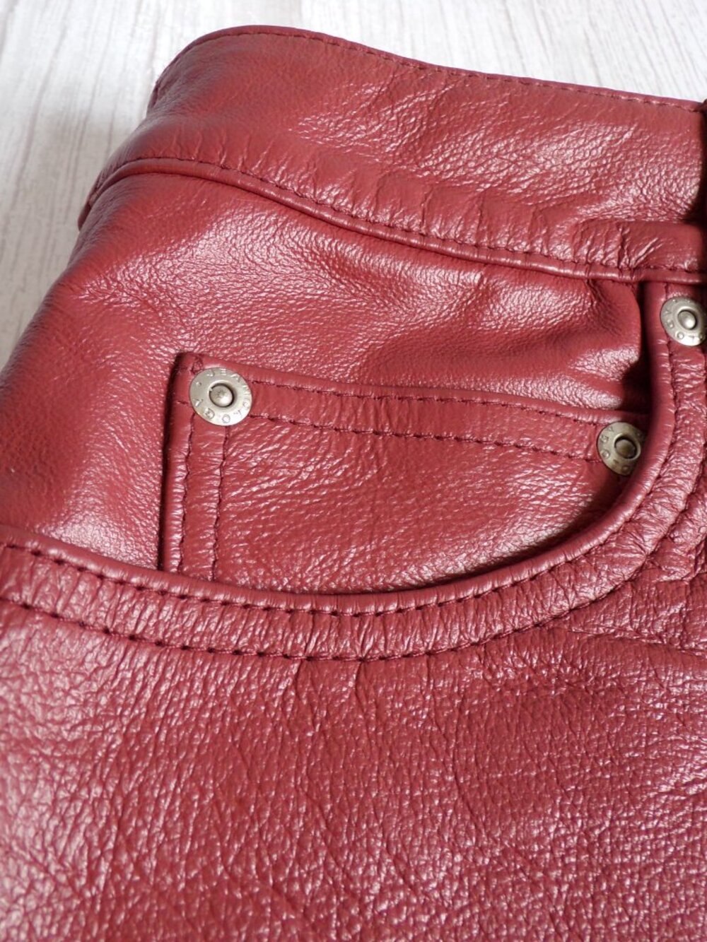 NWT Vintage Newport News Jeanology Leather Skirt